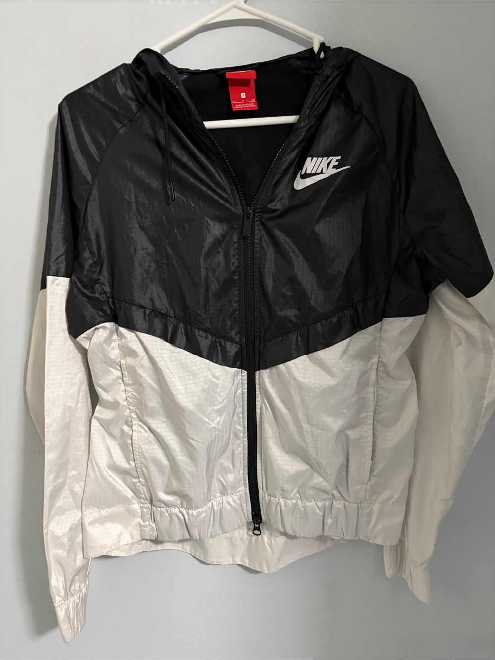 Nike Black and White Colorblock Bomber Jacket